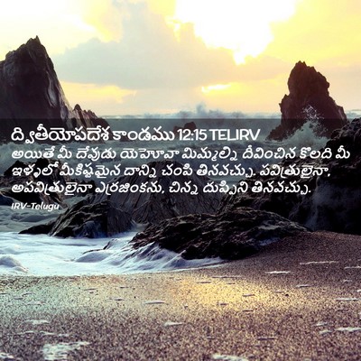 Picture 02 - ద్వితీయోపదేశ కాండము 12:15 TELIRV - అయితే మీ దేవుడు - Bible Verse Picture