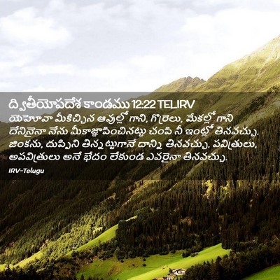 Picture 02 - ద్వితీయోపదేశ కాండము 12:22 TELIRV - యెహోవా మీకిచ్చిన - Bible Verse Picture