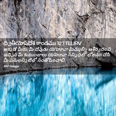 Picture 02 - ద్వితీయోపదేశ కాండము 12:7 TELIRV - అక్కడే మీరు, మీ - Bible Verse Picture