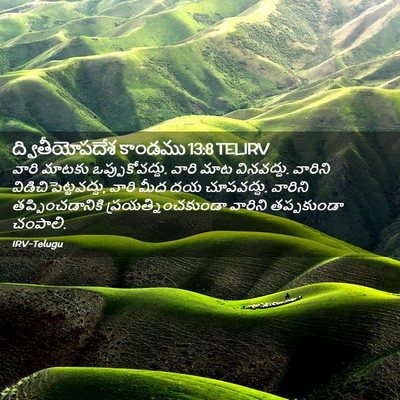 Picture 02 - ద్వితీయోపదేశ కాండము 13:8 TELIRV - వారి మాటకు - Bible Verse Picture