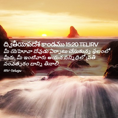 Picture 02 - ద్వితీయోపదేశ కాండము 15:20 TELIRV - మీ యెహోవా దేవుడు - Bible Verse Picture