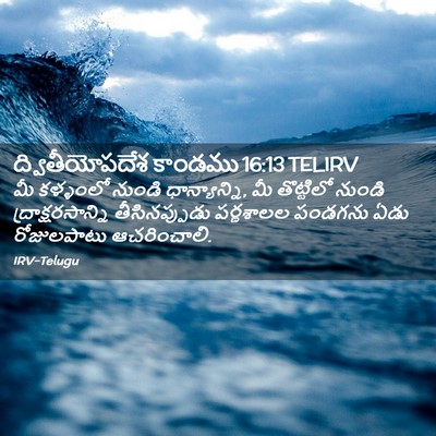 Picture 02 - ద్వితీయోపదేశ కాండము 16:13 TELIRV - మీ కళ్ళంలో నుండి - Bible Verse Picture