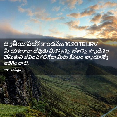 Picture 02 - ద్వితీయోపదేశ కాండము 16:20 TELIRV - మీ యెహోవా దేవుడు - Bible Verse Picture