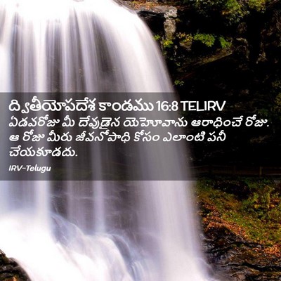 Picture 02 - ద్వితీయోపదేశ కాండము 16:8 TELIRV - ఏడవరోజు మీ - Bible Verse Picture
