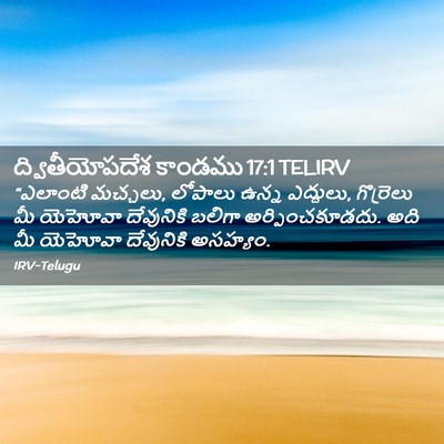 Picture 02 - ద్వితీయోపదేశ కాండము 17:1 TELIRV - “ఎలాంటి మచ్చలు, - Bible Verse Picture