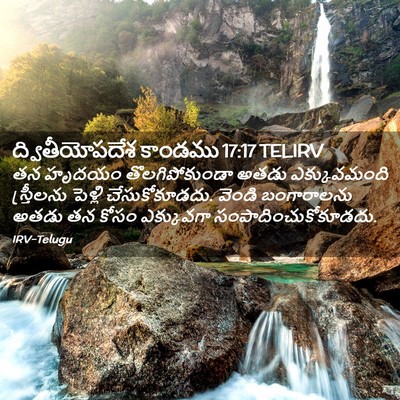 Picture 02 - ద్వితీయోపదేశ కాండము 17:17 TELIRV - తన హృదయం - Bible Verse Picture
