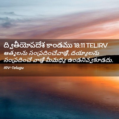 Picture 02 - ద్వితీయోపదేశ కాండము 18:11 TELIRV - ఆత్మలను - Bible Verse Picture