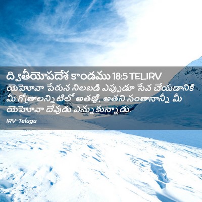 Picture 02 - ద్వితీయోపదేశ కాండము 18:5 TELIRV - యెహోవా పేరున - Bible Verse Picture
