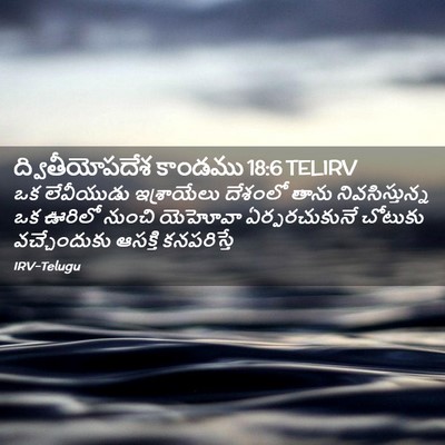 Picture 02 - ద్వితీయోపదేశ కాండము 18:6 TELIRV - ఒక లేవీయుడు - Bible Verse Picture