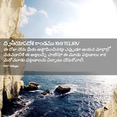 Picture 02 - ద్వితీయోపదేశ కాండము 19:9 TELIRV - ఈ రోజు నేను మీకు - Bible Verse Picture