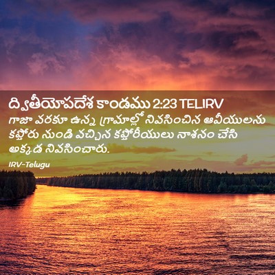 Picture 02 - ద్వితీయోపదేశ కాండము 2:23 TELIRV - గాజా వరకూ ఉన్న - Bible Verse Picture