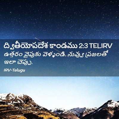 Picture 02 - ద్వితీయోపదేశ కాండము 2:3 TELIRV - ఉత్తరం వైపుకు - Bible Verse Picture