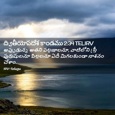 Picture 02 - ద్వితీయోపదేశ కాండము 2:34 TELIRV - అప్పుడున్న అతని - Bible Verse Picture