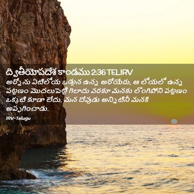 Picture 02 - ద్వితీయోపదేశ కాండము 2:36 TELIRV - అర్నోను ఏటిలోయ - Bible Verse Picture