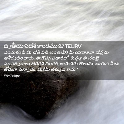Picture 02 - ద్వితీయోపదేశ కాండము 2:7 TELIRV - ఎందుకంటే మీ చేతి - Bible Verse Picture