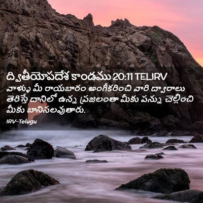 Picture 02 - ద్వితీయోపదేశ కాండము 20:11 TELIRV - వాళ్ళు మీ రాయబారం - Bible Verse Picture
