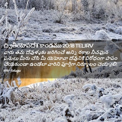 Picture 02 - ద్వితీయోపదేశ కాండము 20:18 TELIRV - వారు తమ దేవుళ్ళకు - Bible Verse Picture