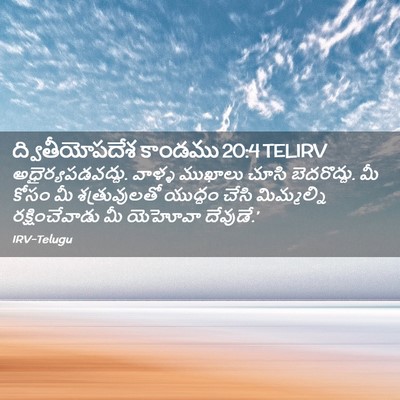 Picture 02 - ద్వితీయోపదేశ కాండము 20:4 TELIRV - అధైర్యపడవద్దు. - Bible Verse Picture