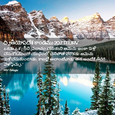 Picture 02 - ద్వితీయోపదేశ కాండము 20:7 TELIRV - ఒకడు ఒక స్త్రీని - Bible Verse Picture