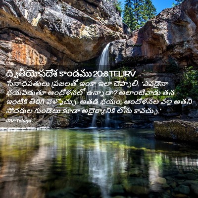 Picture 02 - ద్వితీయోపదేశ కాండము 20:8 TELIRV - సేనాధిపతులు - Bible Verse Picture