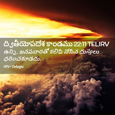 Picture 02 - ద్వితీయోపదేశ కాండము 22:11 TELIRV - ఉన్ని, జనపనారతో - Bible Verse Picture