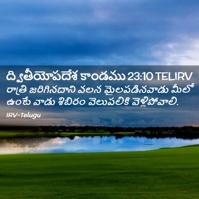 Picture 02 - ద్వితీయోపదేశ కాండము 23:10 TELIRV - రాత్రి జరిగినదాని - Bible Verse Picture