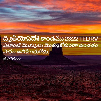 Picture 02 - ద్వితీయోపదేశ కాండము 23:22 TELIRV - ఎలాంటి మొక్కులు - Bible Verse Picture