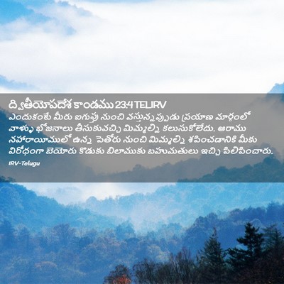 Picture 02 - ద్వితీయోపదేశ కాండము 23:4 TELIRV - ఎందుకంటే మీరు - Bible Verse Picture