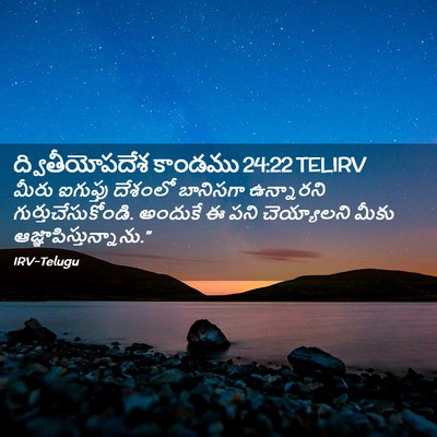 Picture 02 - ద్వితీయోపదేశ కాండము 24:22 TELIRV - మీరు ఐగుప్తు - Bible Verse Picture