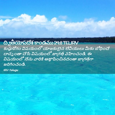 Picture 02 - ద్వితీయోపదేశ కాండము 24:8 TELIRV - కుష్టురోగం - Bible Verse Picture