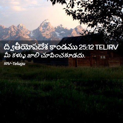 Picture 02 - ద్వితీయోపదేశ కాండము 25:12 TELIRV - మీ కళ్ళు జాలి - Bible Verse Picture