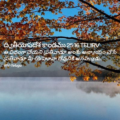 Picture 02 - ద్వితీయోపదేశ కాండము 25:16 TELIRV - ఆ విధంగా చేయని - Bible Verse Picture