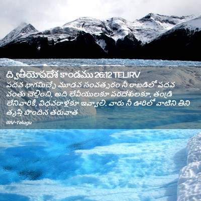 Picture 02 - ద్వితీయోపదేశ కాండము 26:12 TELIRV - పదవ భాగమిచ్చే - Bible Verse Picture