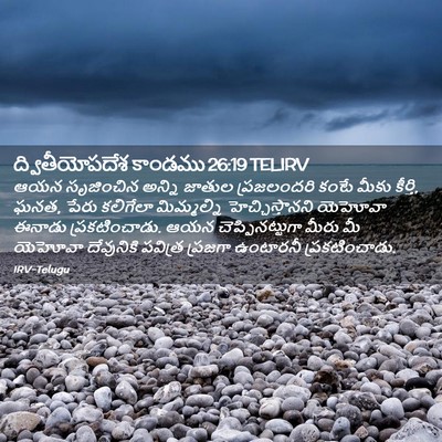 Picture 02 - ద్వితీయోపదేశ కాండము 26:19 TELIRV - ఆయన సృజించిన - Bible Verse Picture