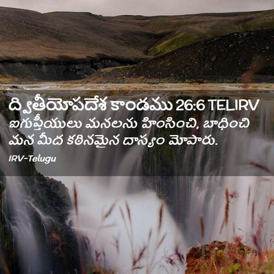 Picture 02 - ద్వితీయోపదేశ కాండము 26:6 TELIRV - ఐగుప్తీయులు మనలను - Bible Verse Picture