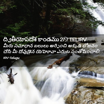 Picture 02 - ద్వితీయోపదేశ కాండము 27:7 TELIRV - మీరు సమాధాన బలులు - Bible Verse Picture