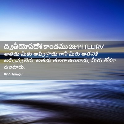 Picture 02 - ద్వితీయోపదేశ కాండము 28:44 TELIRV - అతడు మీకు - Bible Verse Picture
