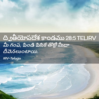 Picture 02 - ద్వితీయోపదేశ కాండము 28:5 TELIRV - మీ గంప, పిండి - Bible Verse Picture