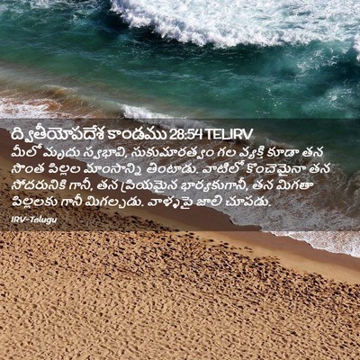Picture 02 - ద్వితీయోపదేశ కాండము 28:54 TELIRV - మీలో మృదు స్వభావి, - Bible Verse Picture