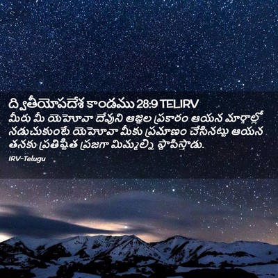 Picture 02 - ద్వితీయోపదేశ కాండము 28:9 TELIRV - మీరు మీ యెహోవా - Bible Verse Picture