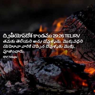 Picture 02 - ద్వితీయోపదేశ కాండము 29:26 TELIRV - తమకు తెలియని అన్య - Bible Verse Picture