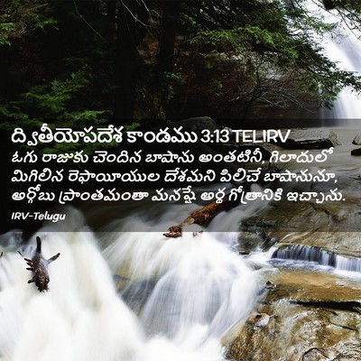 Picture 02 - ద్వితీయోపదేశ కాండము 3:13 TELIRV - ఓగు రాజుకు చెందిన - Bible Verse Picture
