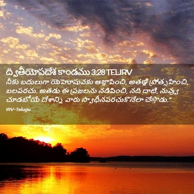 Picture 02 - ద్వితీయోపదేశ కాండము 3:28 TELIRV - నీకు బదులుగా - Bible Verse Picture