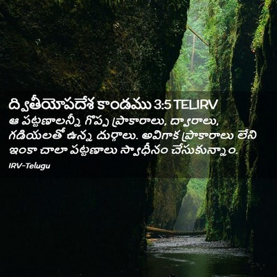 Picture 02 - ద్వితీయోపదేశ కాండము 3:5 TELIRV - ఆ పట్టణాలన్నీ - Bible Verse Picture