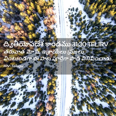 Picture 02 - ద్వితీయోపదేశ కాండము 31:30 TELIRV - తరువాత మోషే - Bible Verse Picture
