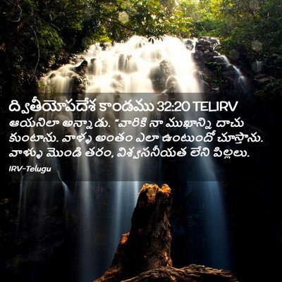 Picture 02 - ద్వితీయోపదేశ కాండము 32:20 TELIRV - ఆయనిలా అన్నాడు. - Bible Verse Picture