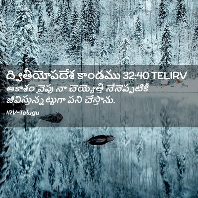 Picture 02 - ద్వితీయోపదేశ కాండము 32:40 TELIRV - ఆకాశం వైపు నా - Bible Verse Picture