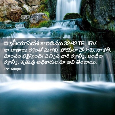 Picture 02 - ద్వితీయోపదేశ కాండము 32:42 TELIRV - నా బాణాలు రక్తంతో - Bible Verse Picture