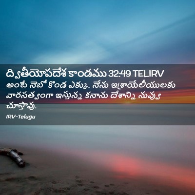 Picture 02 - ద్వితీయోపదేశ కాండము 32:49 TELIRV - అంటే నెబో కొండ - Bible Verse Picture