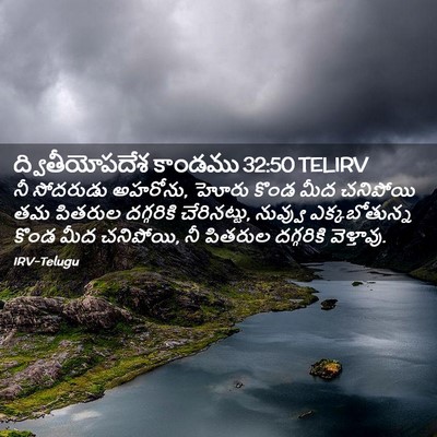 Picture 02 - ద్వితీయోపదేశ కాండము 32:50 TELIRV - నీ సోదరుడు అహరోను, - Bible Verse Picture
